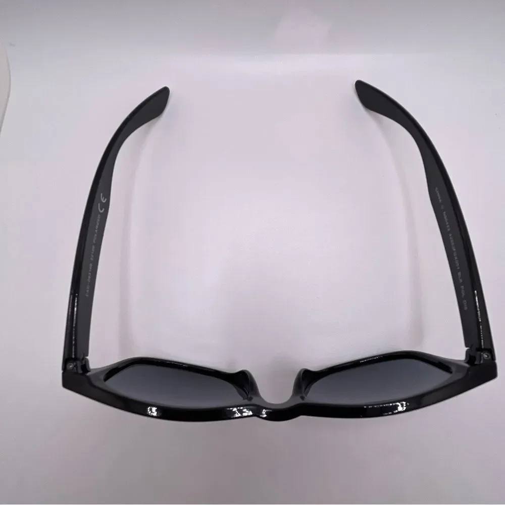 Black Polarized Sunglasses Wayfarer Silhouette Mens Womens